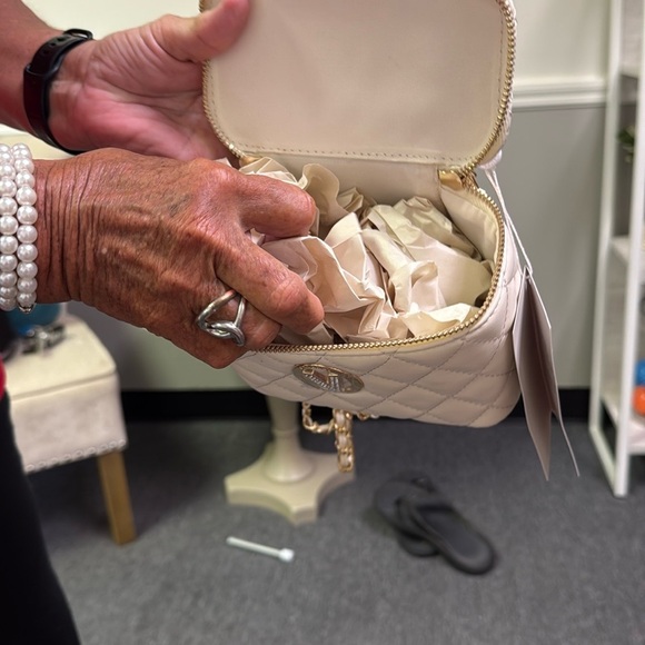 Valentino Orlandi Cream and Gold Mini Bag with Quilted Design

$99.00 TODAY ONLY - Picture 10 of 14